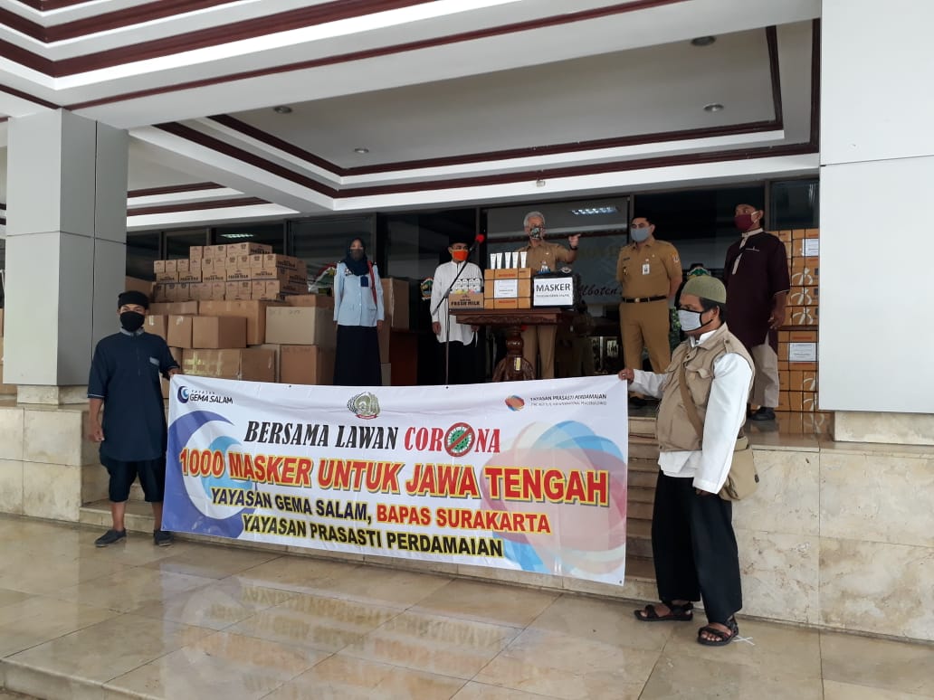 Ribuan masker karya eks narapidana teroris disumbang ke Jawa Tengah