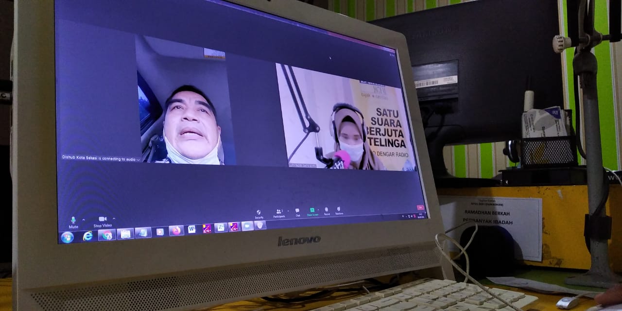 Sekretaris Dishub Kota Bekasi Enung Nurholis dalam talkshow daring bersama Dakta