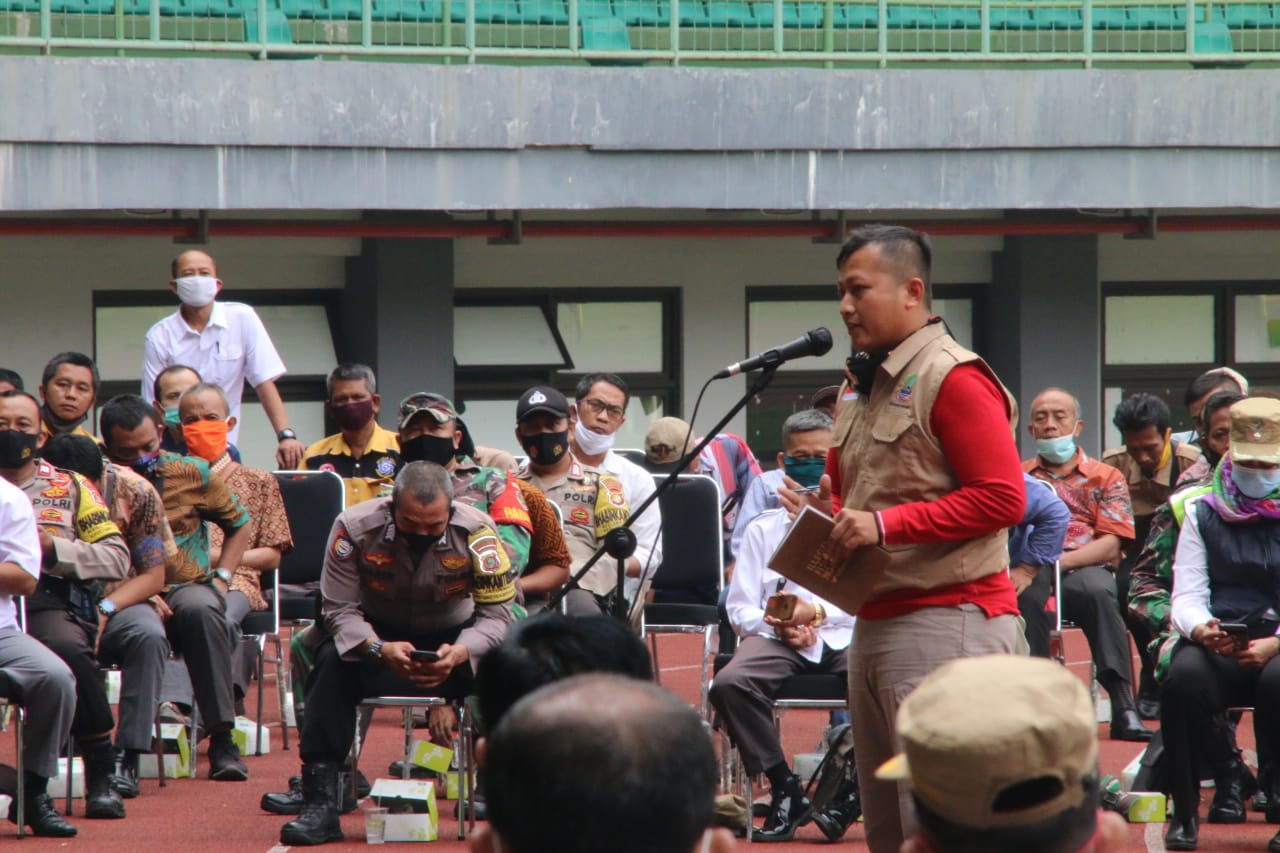 Sosialisasikan giat penilaian RW Siaga Tingkat Kota Bekasi di Stadion Patriot Candrabhaga