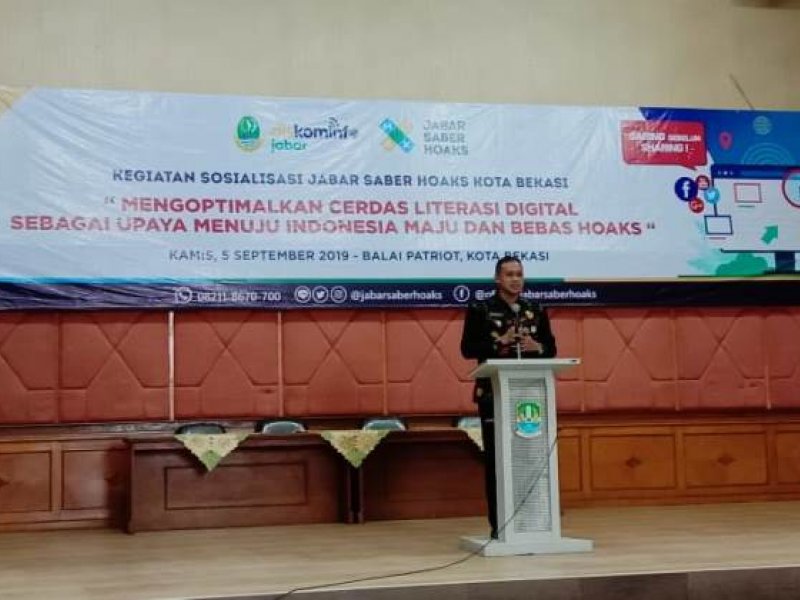 Wakil Wali Kota Bekasi dalam kegiatan Sosialisasi Jabar Saber Hoaks (5/9) (Foto : Jaed Dakta)