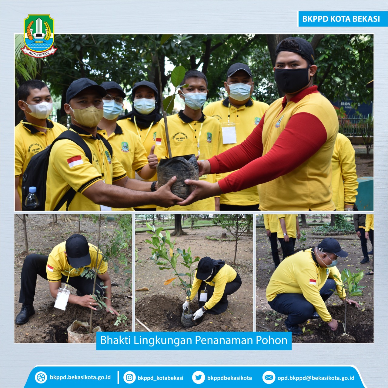 aksi penanaman pohon CPNS Kota Bekasi