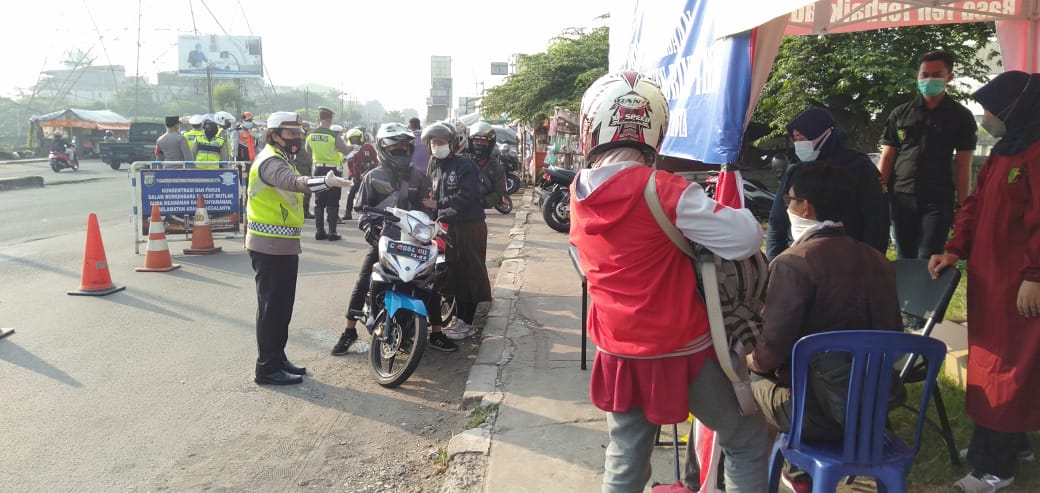 pemeriksaan kesehatan pemudik di Kota Bekasi