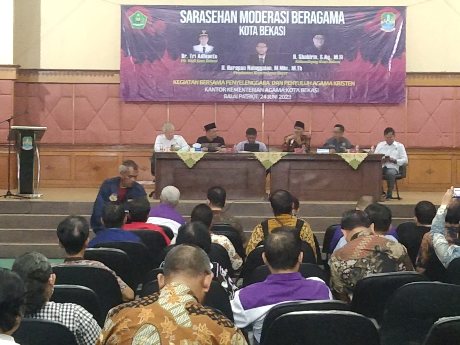 sarasehan moderasi beragama di Kota Bekasi