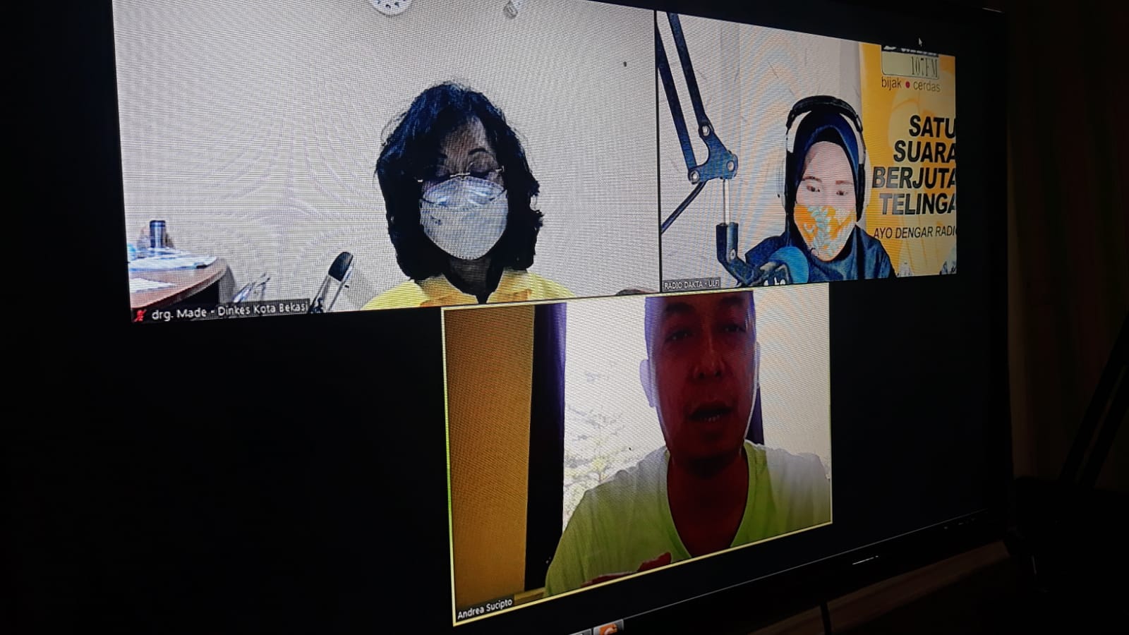 talkshow virtual bersama UPTD PALD Disperkimtan dan Dinkes Kota Bekasi